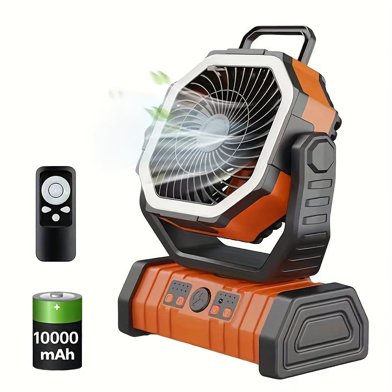 Portable Camping Fan Light – Bright, Rechargeable, Durable Cooling Companion