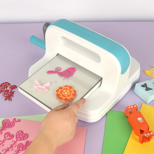 [Manual Die Cutting Machine] Manual Hand Crank Carbon Steel Die Cutting Embossing Machine | for Scrapbooking & Card Making with Stencil Templates, Metal Shape Mold - DIY Craft Tool Set (Excludes Dies and Paper)