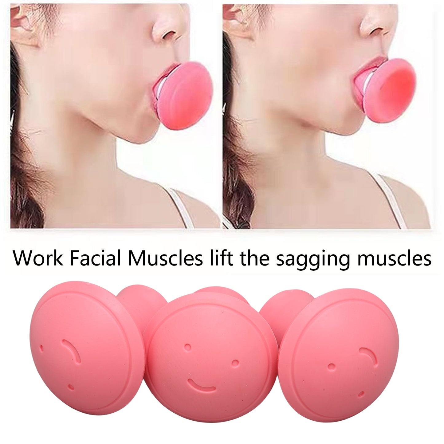 1/3pcs V Face Slimming Tool Lift Skin Firming Shape Lifting Jaw Trainer Massager Instrument Double Chin Reducer Jawline Exerciser