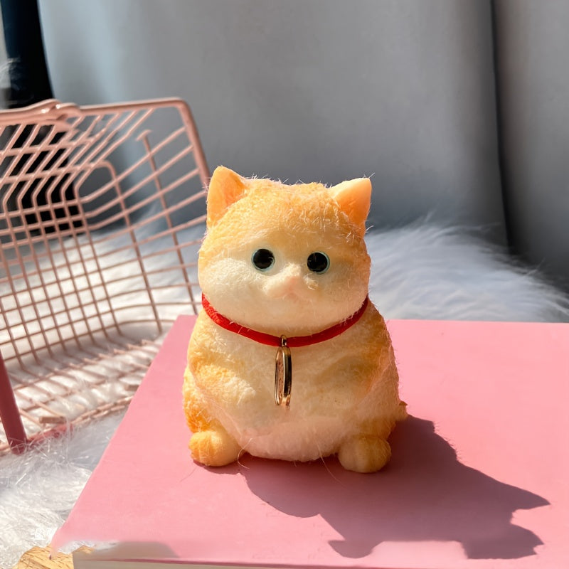 [Ultra-Realistic] Squeeze Cat | Ultra-Realistic, Soft | Slow to Bounce, Anxiety-Relieving | ASMR Sensory Game, Desk Accessory | Office, Valentine's Day, Christmas Gifts