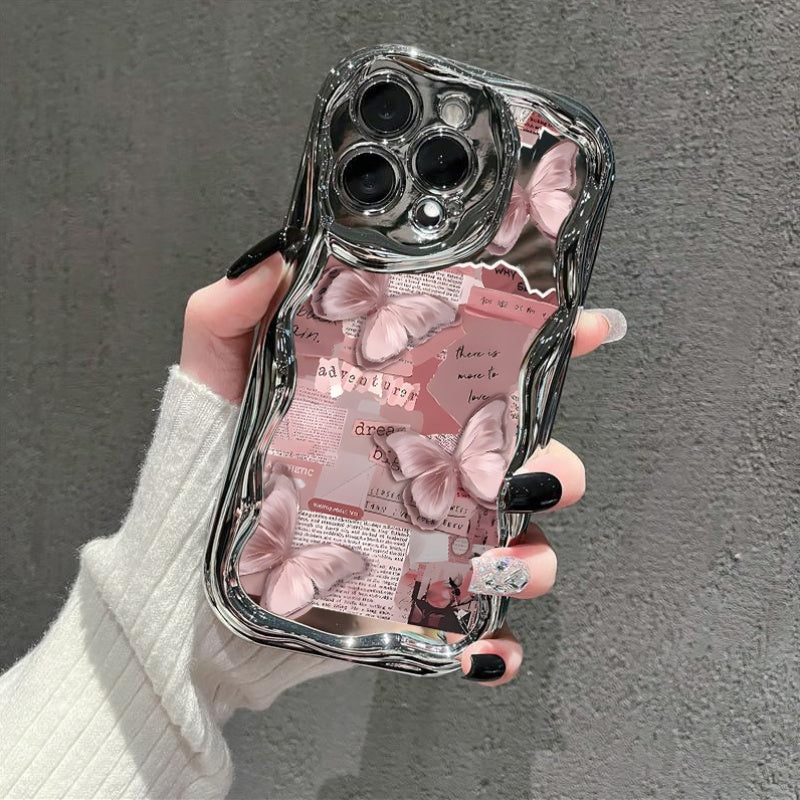iPhone Shock-Resistant Phone Cover | Cute And Stylish Thick Electroplated Cream Soft Protective Case Compatible with Iphone Models 16, 15, 14, 13, 12, 11 Pro, And Promax
