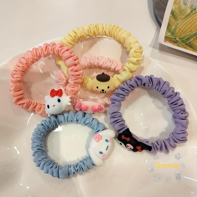 10pcs Sanrio Cartoon Hair Ties