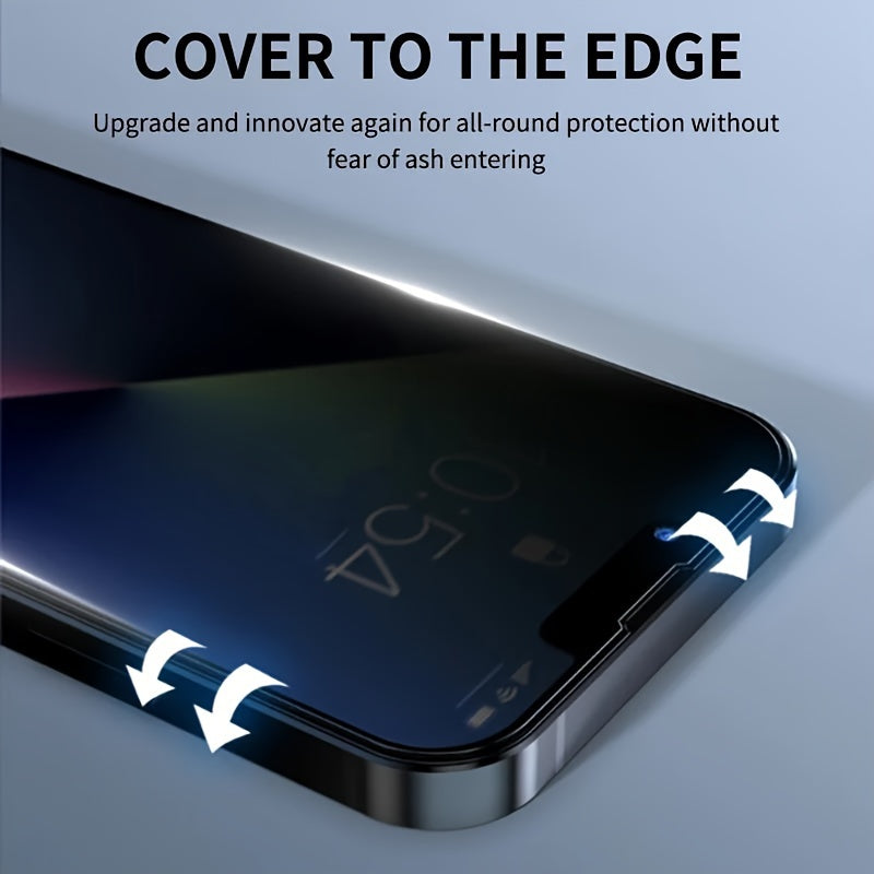3-Pack Glossy Anti-Spy Glass Screen Protector for iPhone 11/12/13/14/15 Pro Max/X/XS/XR/XS Max, High Strength, Anti-Scratch, Anti-Fingerprint, Oil Stain Resistant, Perfect Touch Feel