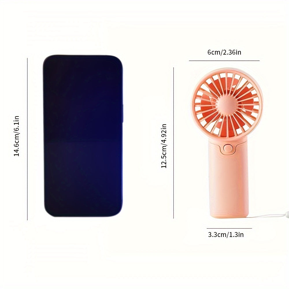 Battery Operated Mini Portable Fan, Lightweight Handheld Fan
