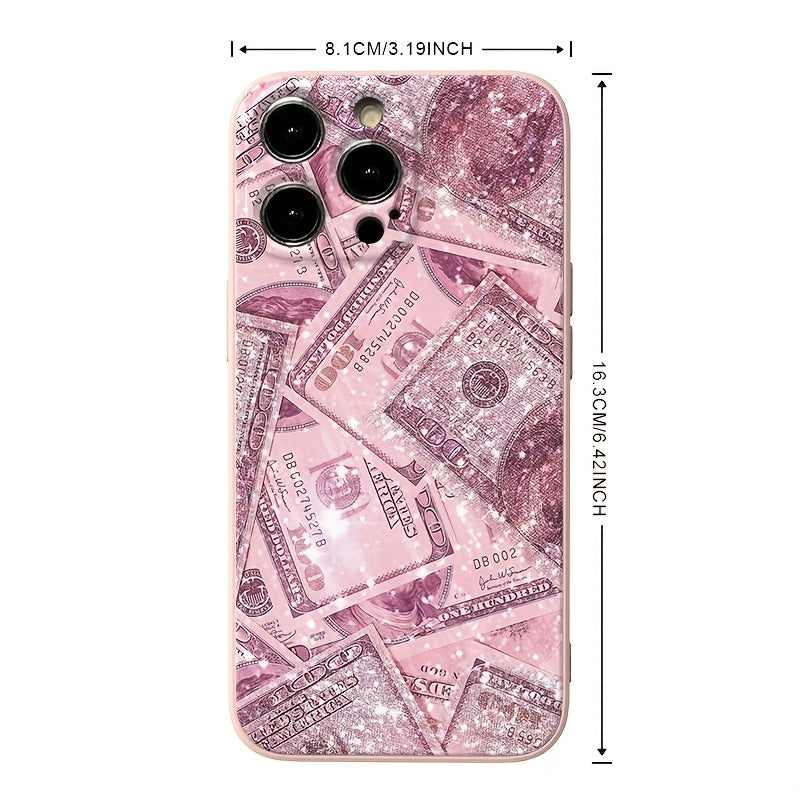 A Soft Silicone Anti-Drop Phone Case in a Pink Anime Print Design, Compatible with Apple Series 11, 12, 13, 14, 15, 16 Pro Max And Samsung Series A05, A15, A25, A35, A55, S23, S24 Ultra.