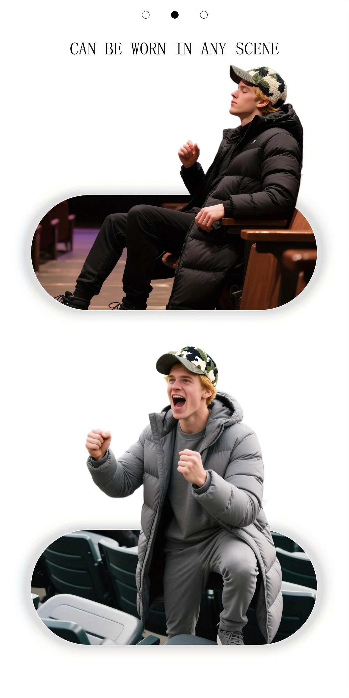 Winter Camouflage Baseball Hat, Men's And Women's Fashion Lamb Feather Cap