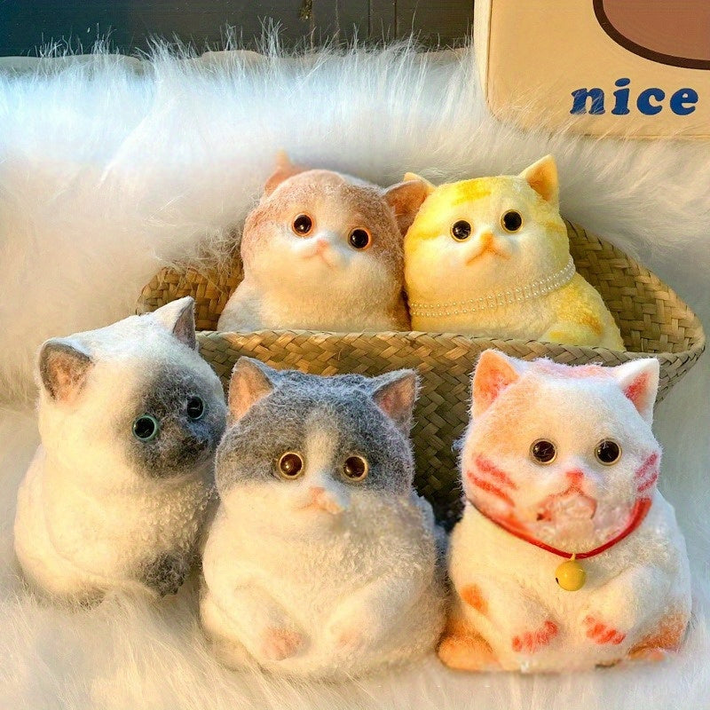 3.54x2.36inch/9x6cm Squishy toy is super cute, take a bite of a chubby big cat, squeeze and shape it with high beauty value. It is a handmade makeup simulation ornament and squeezing toy