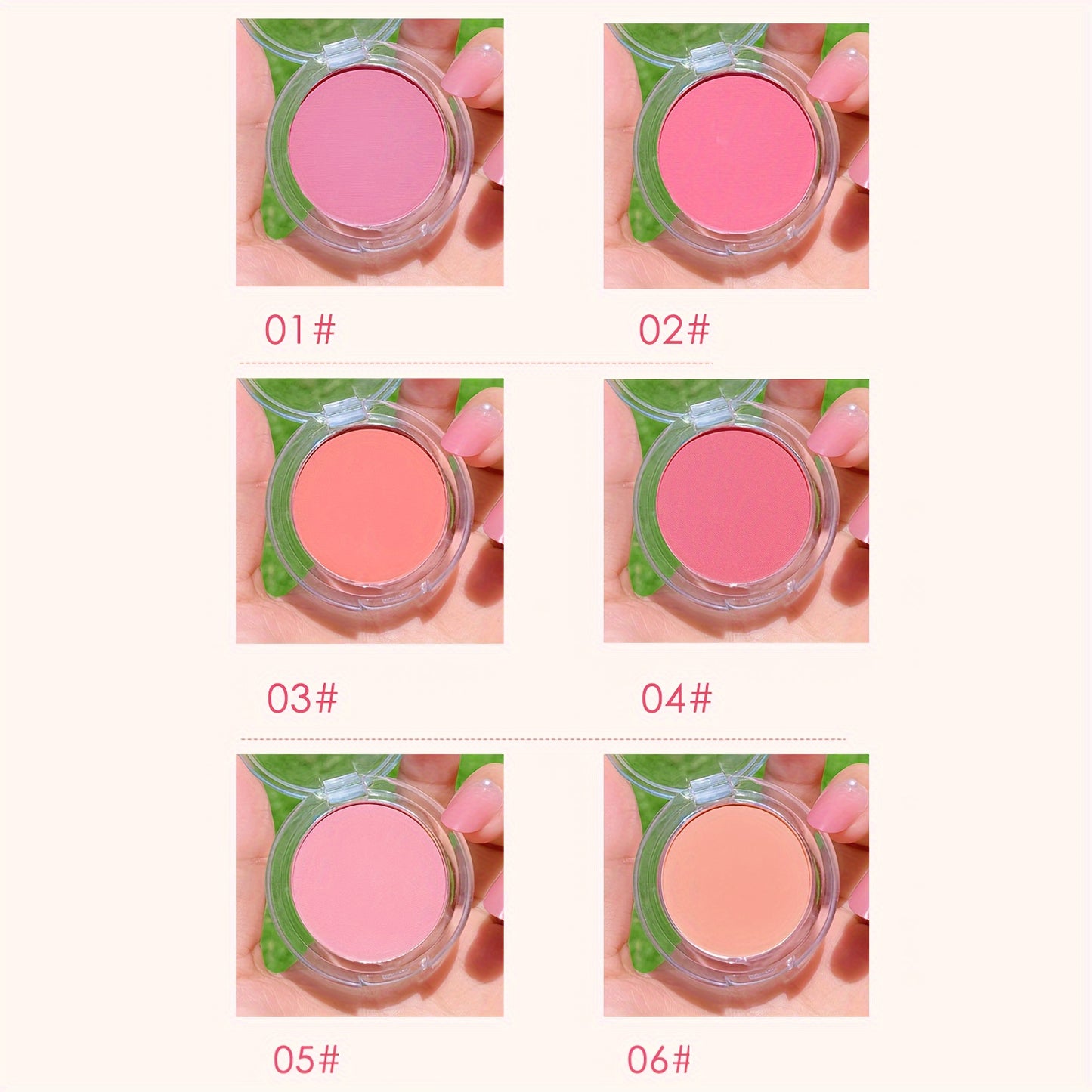 8 Shades Matte Blush Powder - Lightweight, Low Saturation, Buildable Coverage, Water-Resistant - Perfect for Valentine's Day & Birthday Gifts