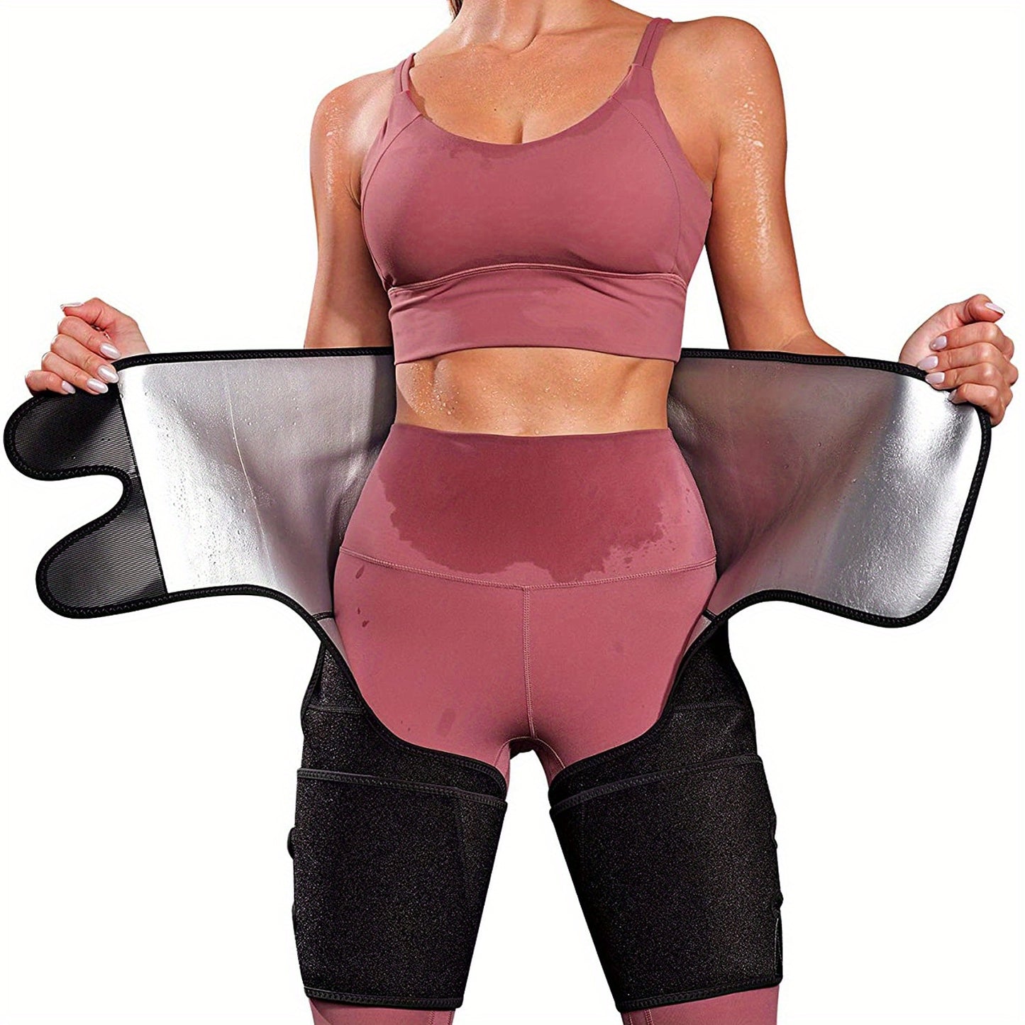 [3in 1 Thigh Trimmer] Waist Trainer for Women | 3in 1 | Thigh Trimmer | Sauna Sweat for Workout