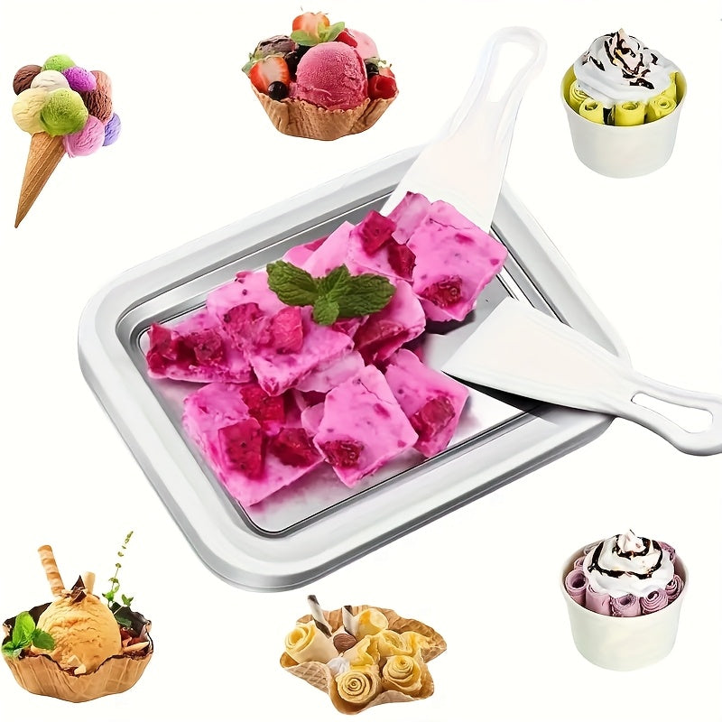 Stainless Steel Manual Yogurt Maker, Homemade Mini Ice Cream Maker .