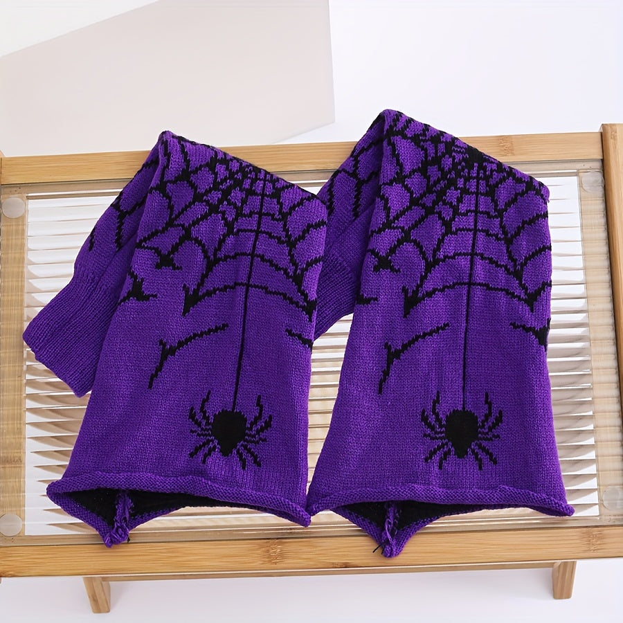Autumn and Winter Animal Spider Web Pattern Warm Socks