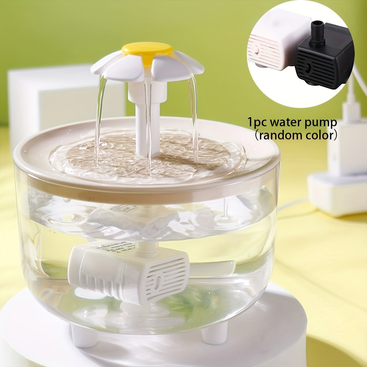 [1pc Quiet Fountain] 1pc Whisper Quiet Pet Water Fountain, 1.5L Usb-Powered | Automatic Circulation, Easy Clean Design for Cats & Small Pets, No Battery Required