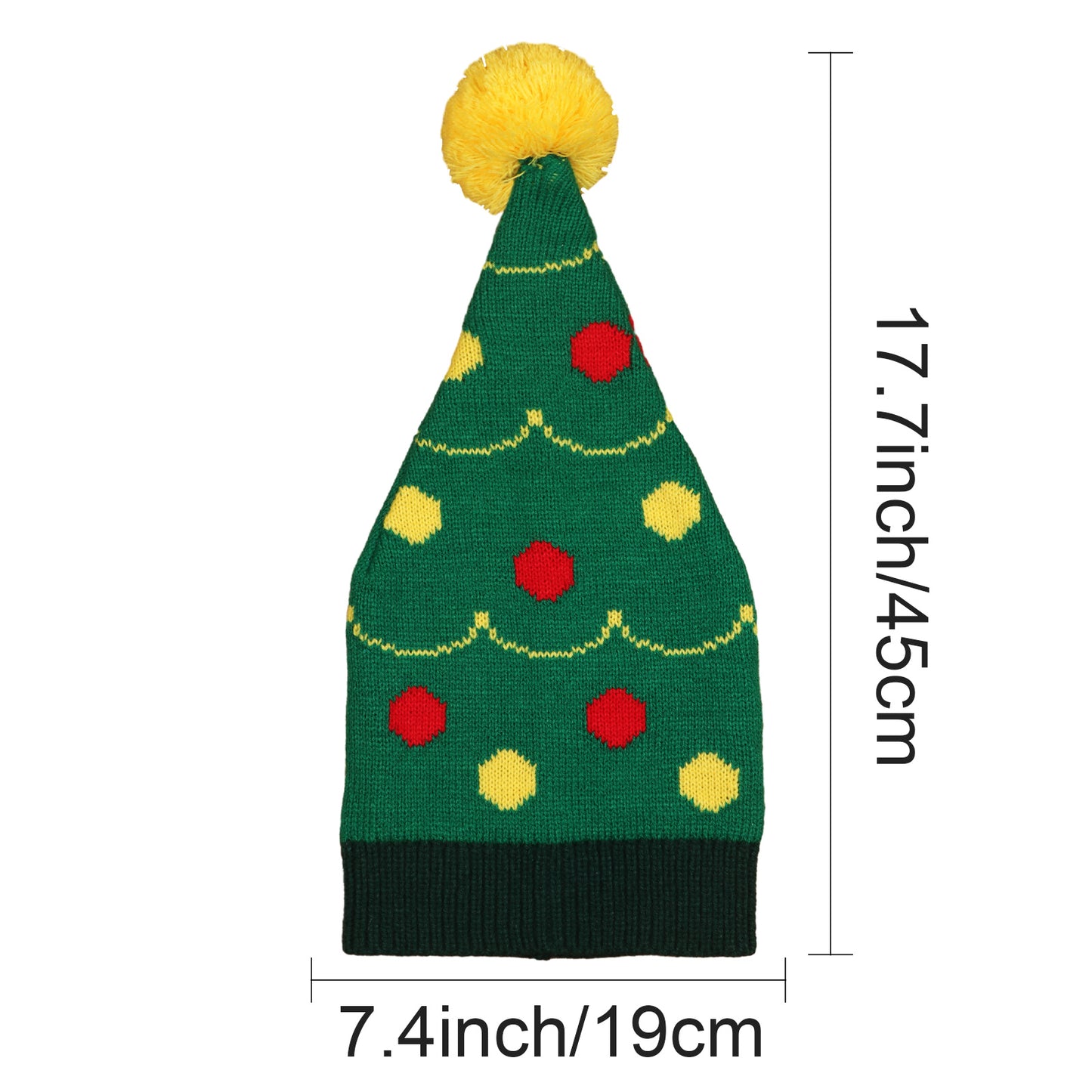 1pc Festive Santa Hat with Colorful Polka Dot Design -