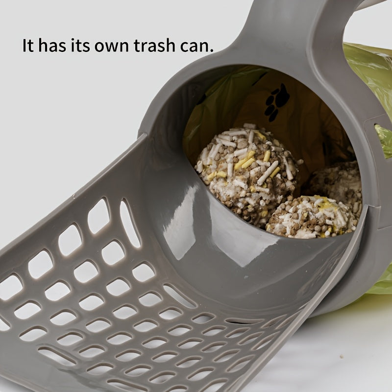 2-in-1 Cat Litter Scoop with Trash Can