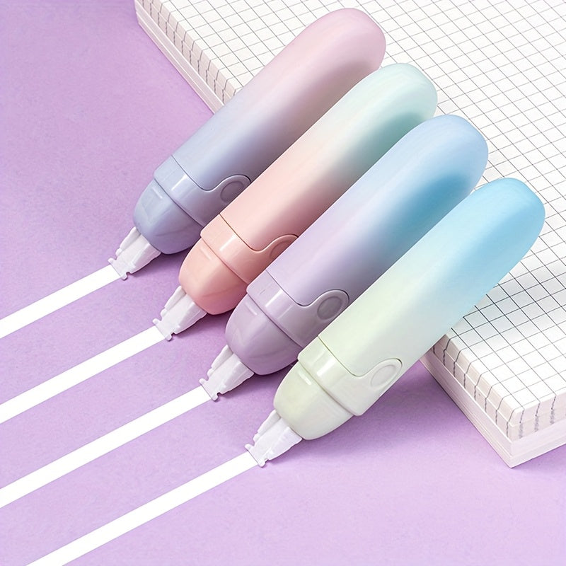 4pcs Cat Paw Shaped Gradient Correction Tape, Small and Portable Student Special, Cute Stationery Correction Tape, Smooth Correction Without Portable Correction Pe
