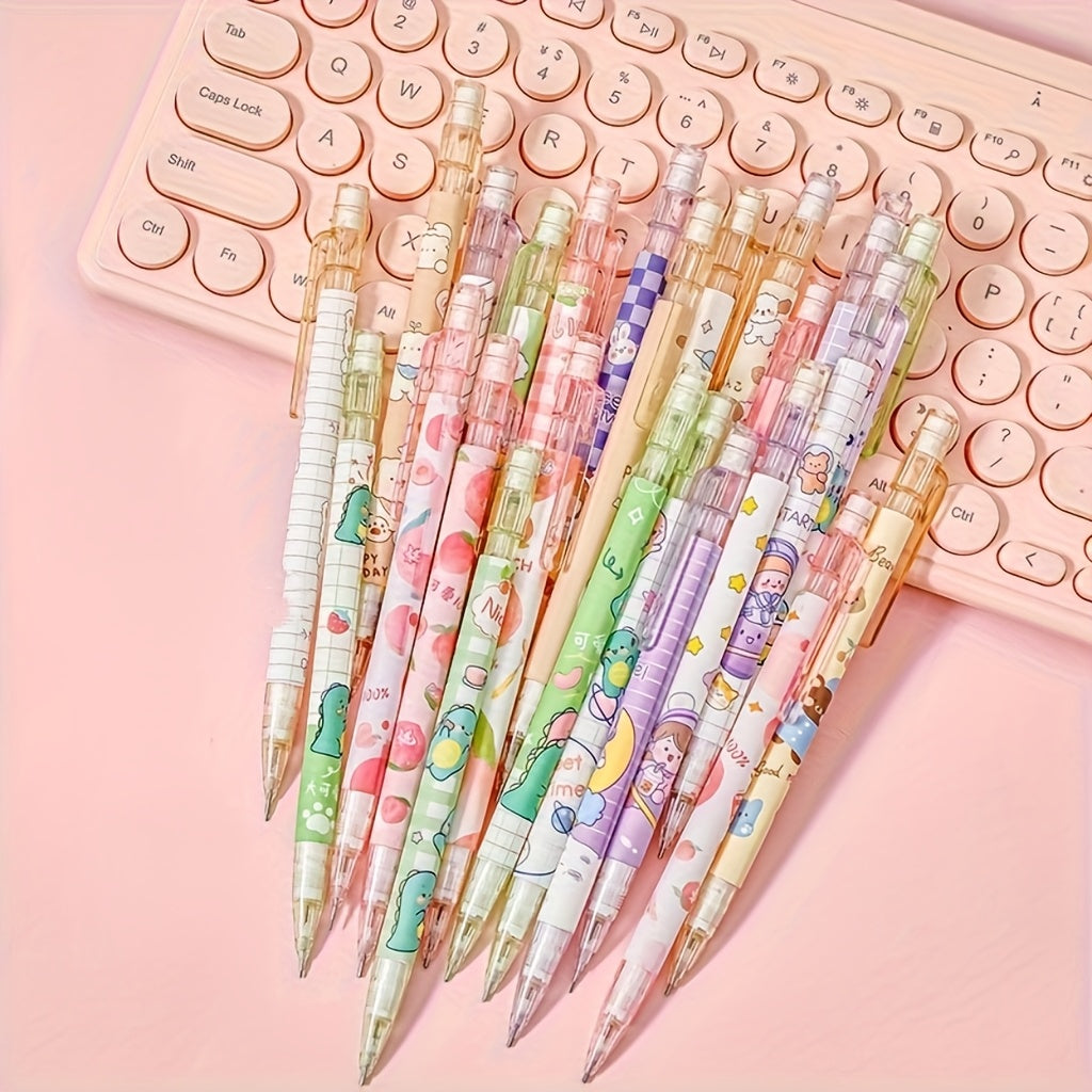 5/10 Random Automatic Pencils, 0.5mm, Various Colors & Patterns - Write Smoothly, No Need to Sharpen, Lightweight & Durable Plastic, Perfect for School & Office Supplies, Stationer