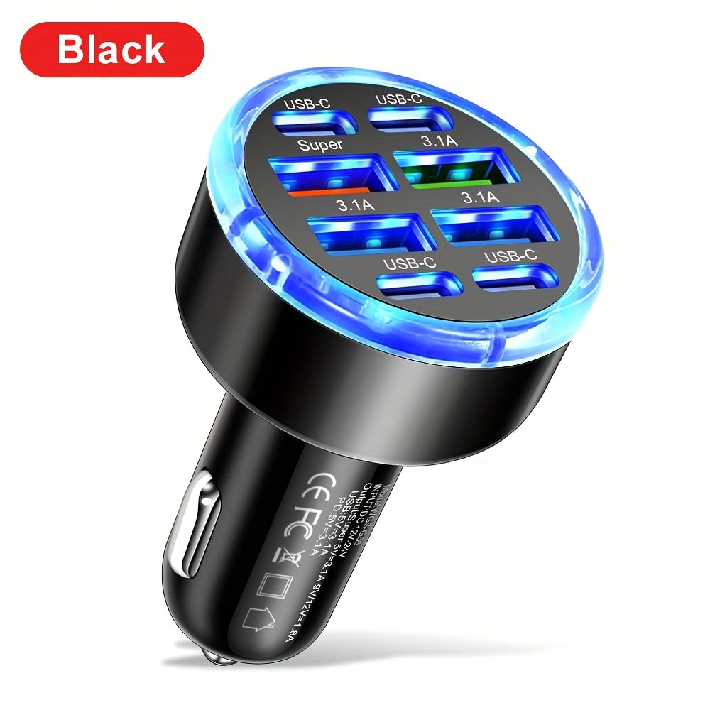8-in-1 Car Charger with QC3.0 & PD