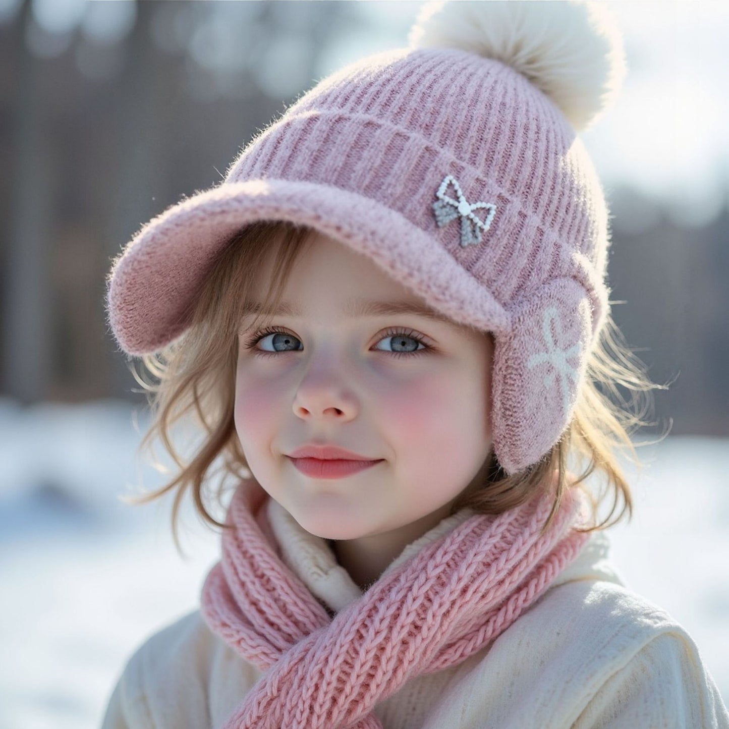 New Small Fragrant Pearl Butterfly Knot Hat for Autumn And Winter