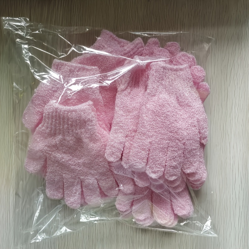 10pcs Exfoliating Shower Gloves, Mix And Match Multicolor,