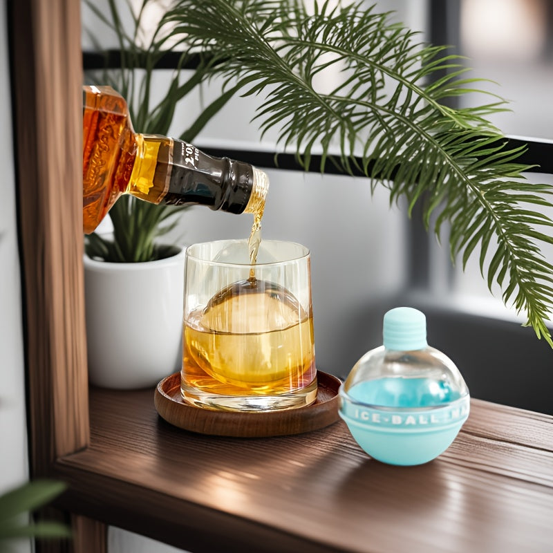 Set of 10 Bulb-Shaped Ice Molds, 6.35cm, Reusable Silicone, Perfect for Colorful Whiskey or Cocktail Sphere Cubes, DIY Round Ices.
