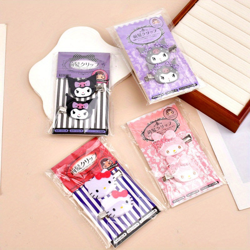 KT Cat Hairpin Bangs Side Clip Melody Cinnamon Dog Traceless Hairpin with Drill Hairpin