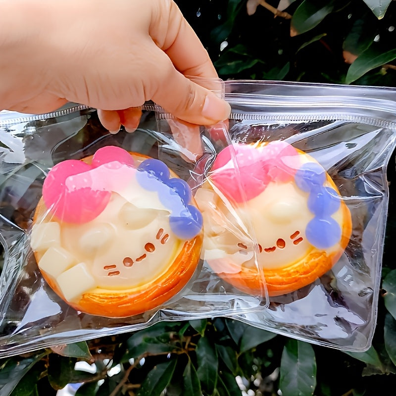 Adorable Kitten Egg Tart Stress Ball - Claw-Themed, Fun DIY Toy for Office, Parties & School Rewards - Perfect Christmas/Halloween/Easter Gift