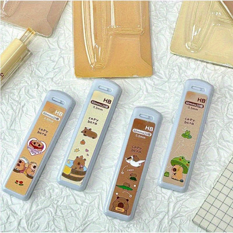 1pc Capybara Series High-Value Automatic Pencil Set, 0.5mm, Suitable for Office and School Stationery, School and Office Supplies, Back-to-School Essentials, Ideal Choice for Thanksgiving, Halloween, Christmas