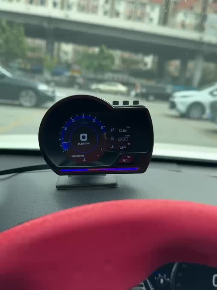 New OBD Smart Gauge Alarm Ambient Light Clear Trouble Code Speedometer OBD2 Gauge with Adjustable Bracket