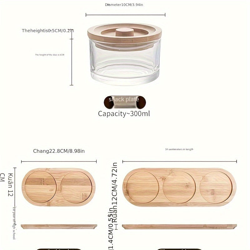 A Compartmentalized Fruit Platter with a Lid for Snacks, Nuts, And Tea Storage,
