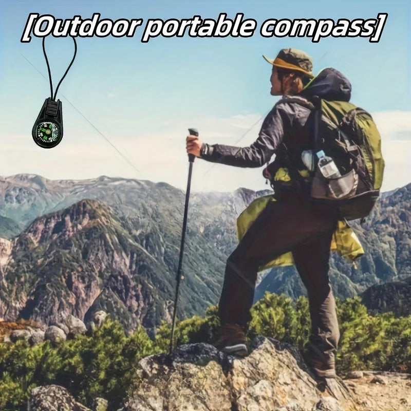 10 PCS Mini Waterproof Compasses: Perfect for Outdoor Adventures - Includes Pink, Purple, Black, Red, Green, White, Sky Blue, Army Green, Light Blue, and Pink