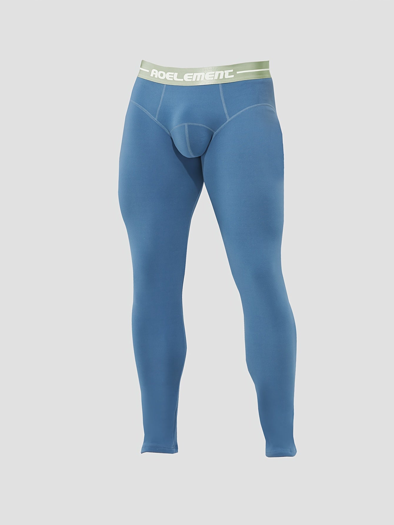 Men's Thermal Underwear Winter Warm Flocked Base Layer Pants - Heavy-Duty, All-Season & Elastic Fit for Cold Weather.
