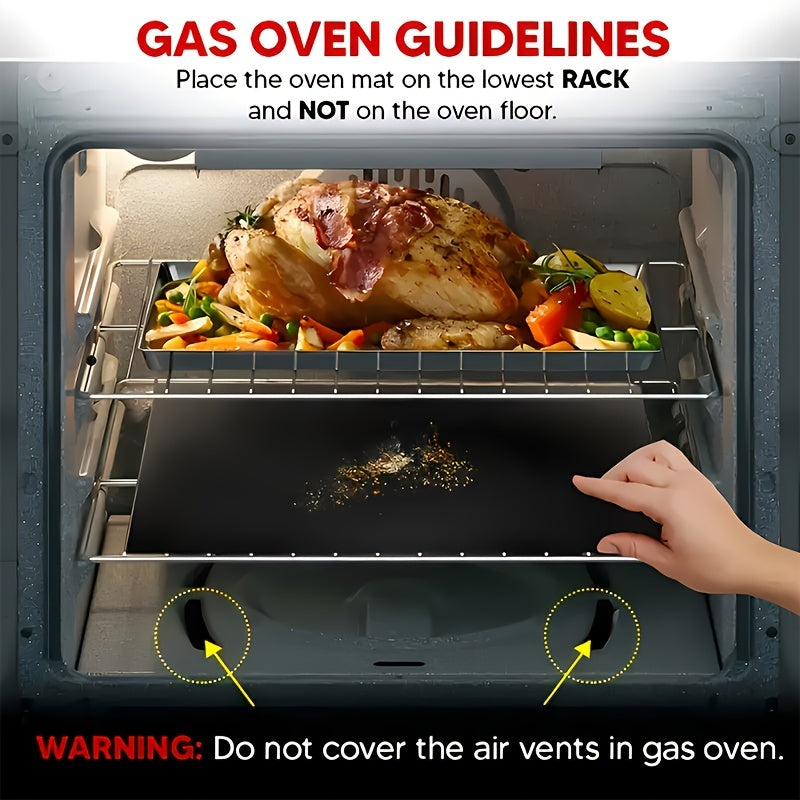 1/2pcs Durable Non-Stick Reusable Baking Mats - Perfect for Electric & Gas Ovens, Toasters, and Grills - Easy to Clean Kitchen Essentials for Outdoor BBQs & Cooking