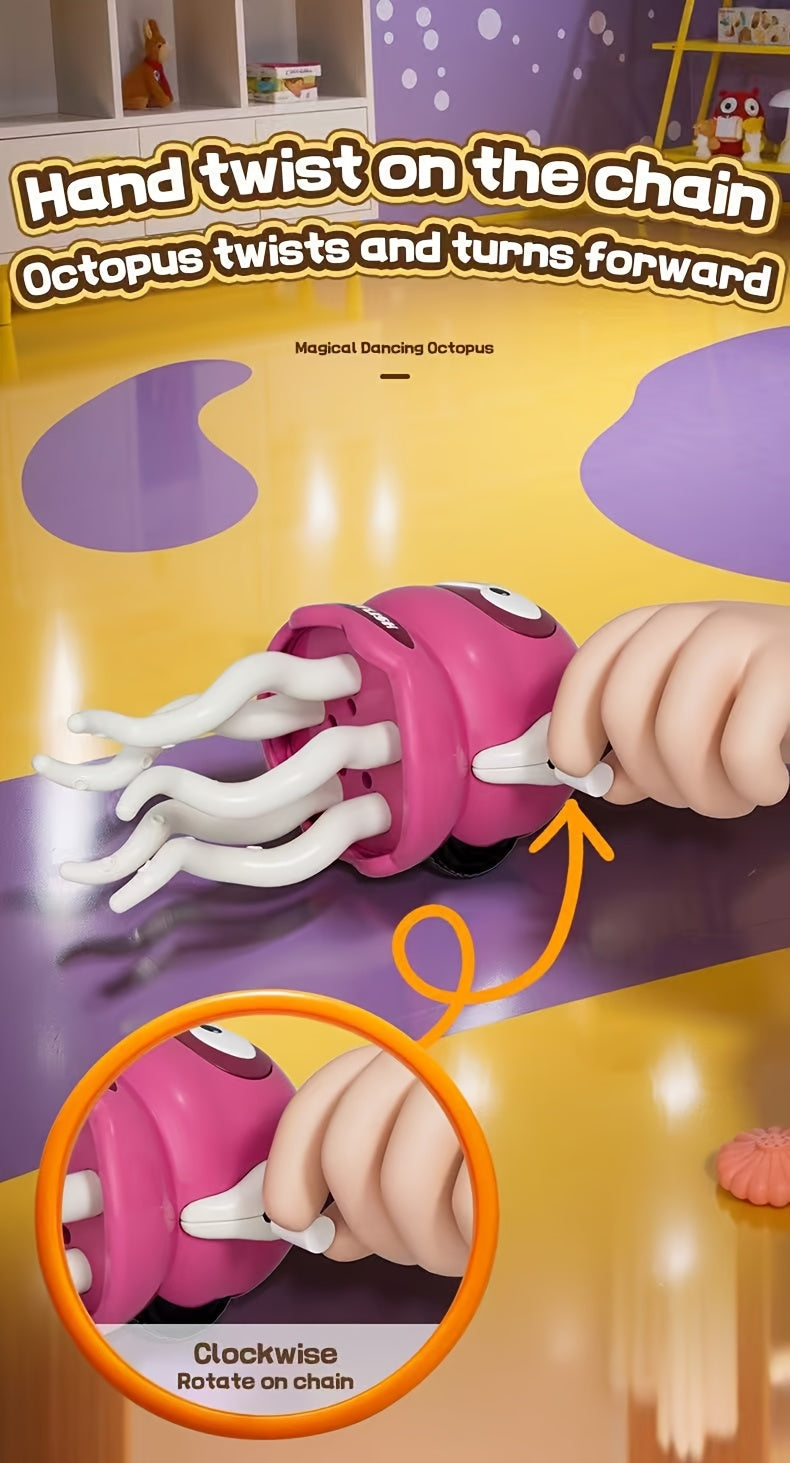 A dancing octopus with a twist mechanism,u