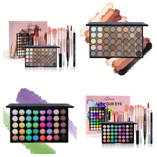 POPFEEL 40-Color Eyeshadow Set, 12pcs Set, Create Perfect Eye Makeup.