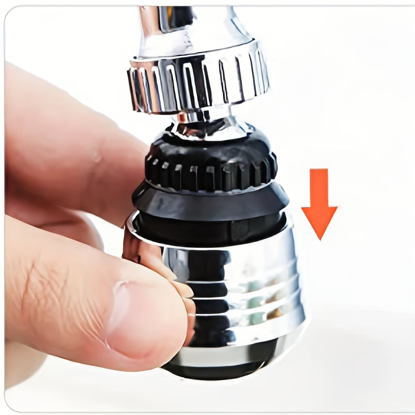 [Water-Saving] 360° Rotating Kitchen Sink Faucet Aerator with Hose | Stainless Steel Valve, Plastic Hose | Water-Saving, Anti-Splash, Easy Install | Kitchen Sink Upgrade, Contemporary Kitchen Faucet