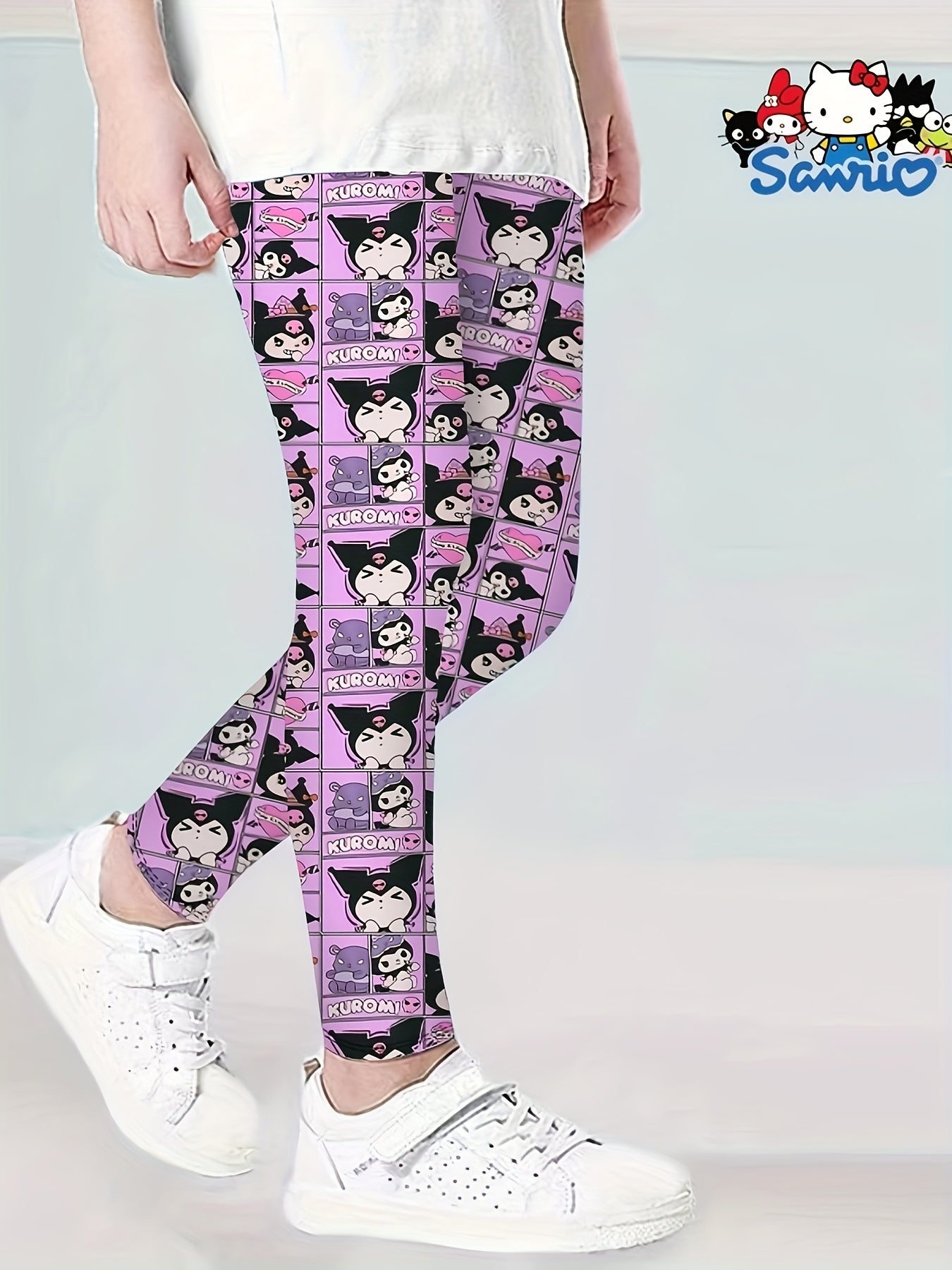 For Hello Kitty & for Kuromi 3D Print Slim Yoga Pants for Girls - Cute Cartoon Design, Soft & Comfortable, Perfect for Casual or Active Wear, All-Season Wear, Casual Wear Pants | Playful Design Pants | High-quality Print, for