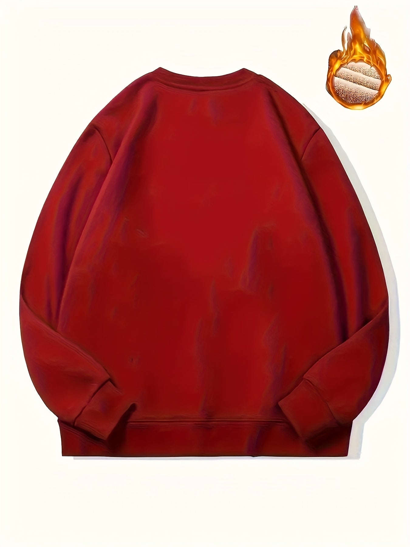 Men's Winter Fleece-Like Sweater Vest Jacket - Thickened Round Neck Long Sleeve Inner Layer, Machine Washable.