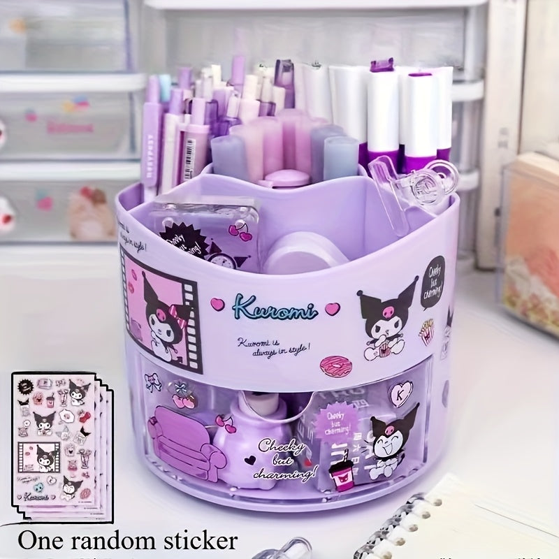 Cute Sanrio Kuromi & Melody Desk Organizer