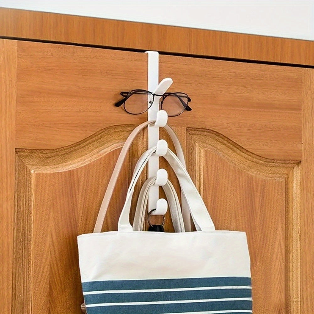 4pcs Adjustable Over-the-Door Hanger Organizer - Easy Install, Multi-Functional Storage Hooks .