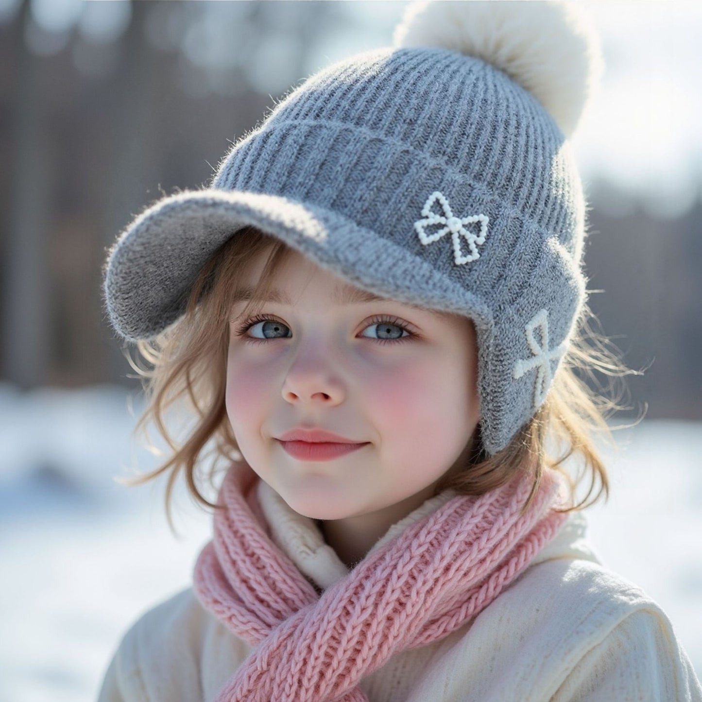 New Small Fragrant Pearl Butterfly Knot Hat for Autumn And Winter