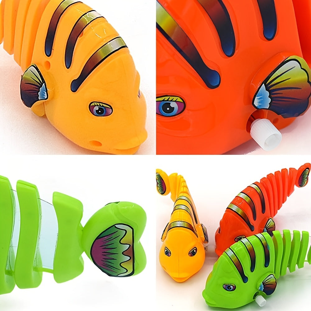 360° Swinging Cartoon Fish Wind-Up Toy for Cats