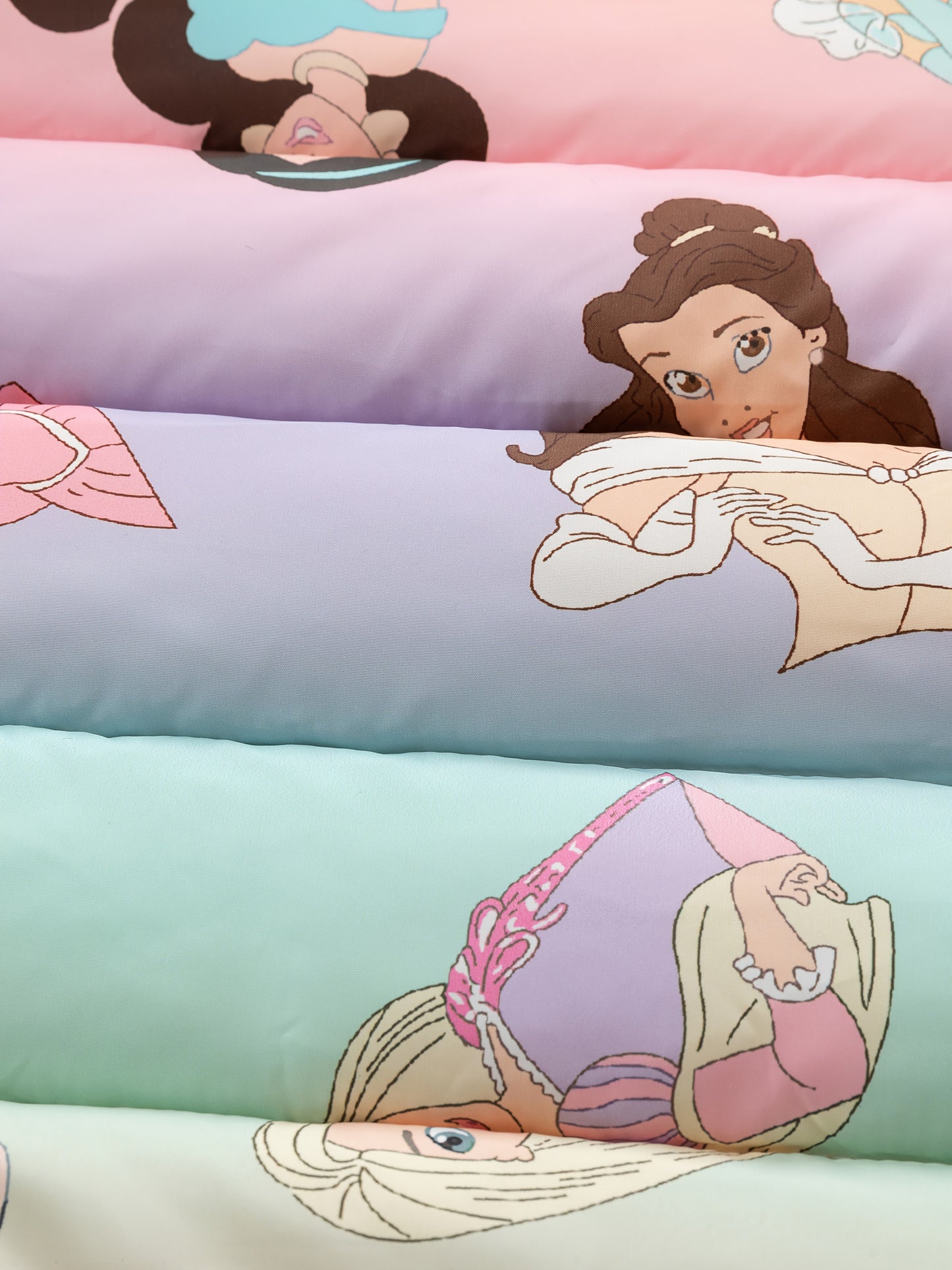 Disney Princess Cartoon Print Kids Winter Jacket