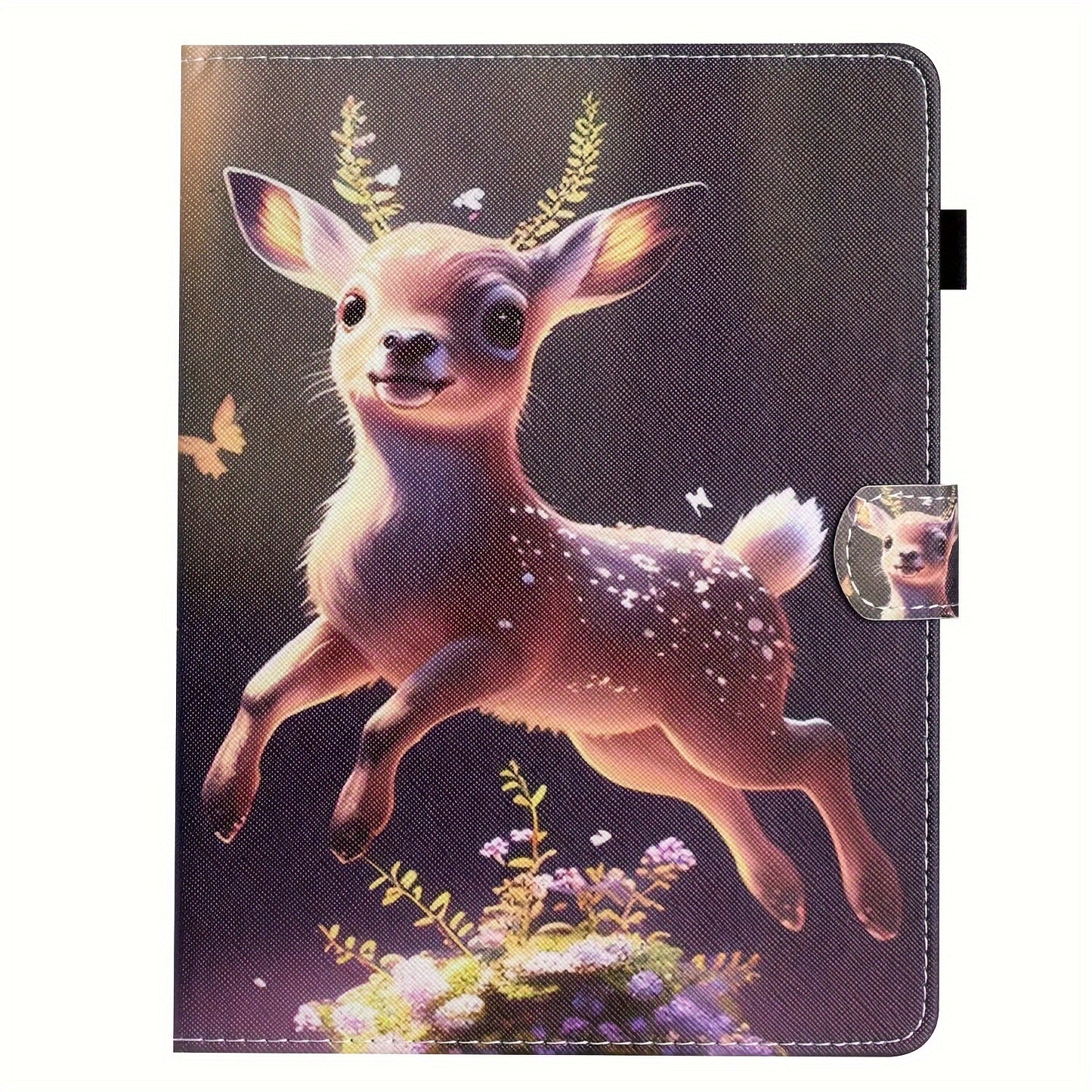 Faux Leather 10.1-Inch Universal Tablet Case - Magnetic Closure, Portable Folding Stand Folio for 9.6-10.5" Android/iOS/Windows Tablets - Card Reader Slot, Travel-Friendly