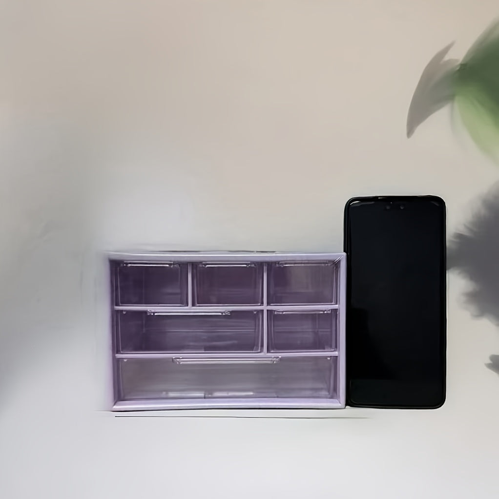 Kuromi Desktop Storage Box with Six Compartments