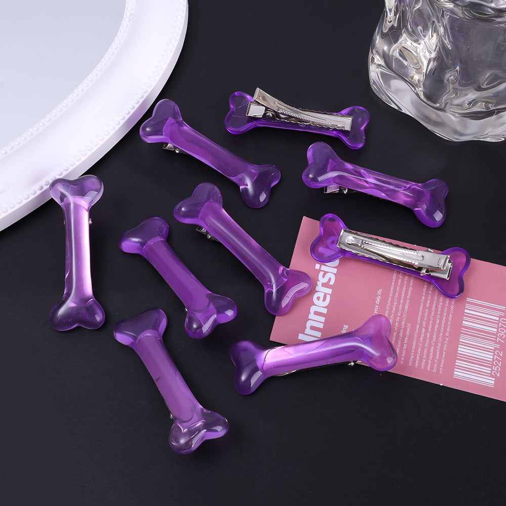 2pcs Lovely Dog Bone Hair Clips Headwear Barrettes Cute Hair Duckbill Clips Hair Accessories For Women