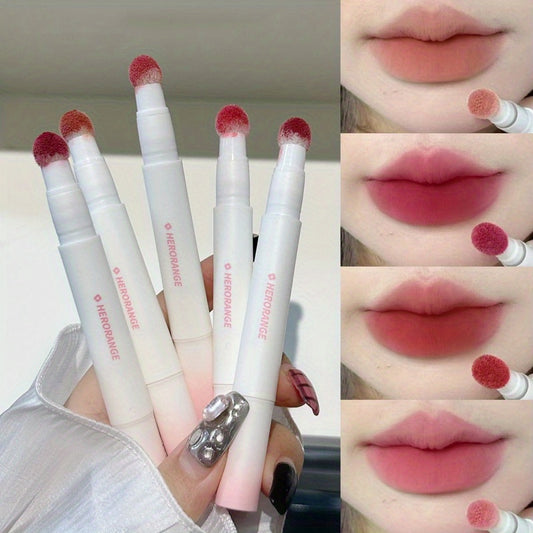 Waterproof Long-Lasting Moisturizing Velvet Matte Lip Glaze | Soft Misty Rose Red | Creamy Lipstick & Cheek Tint | Non-Drying Formula | Suitable for All Skin Types | Twist-Up Applicator, Lip Moisturizer