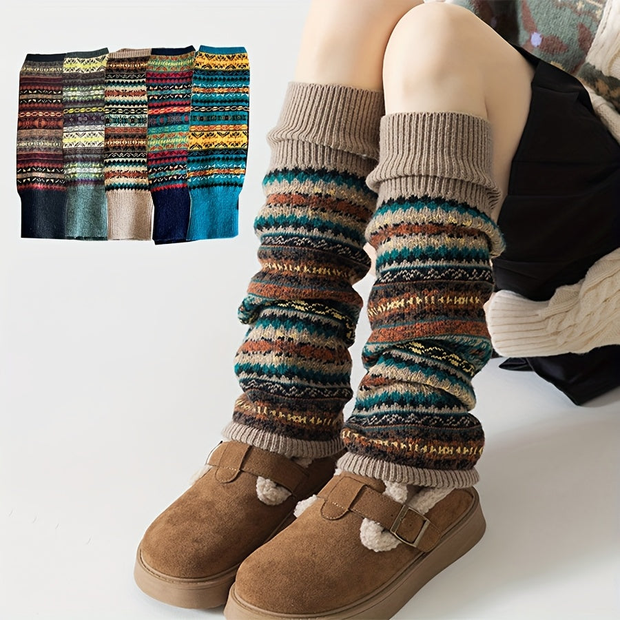 1/2 Pair Women's Bohemian Leg Warmers