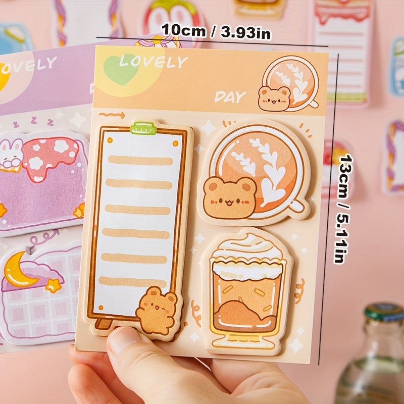 60pcs Cute Bunny Sticky Notes - Adorable Memo Pads for Students, School Supplies & Office Essentials