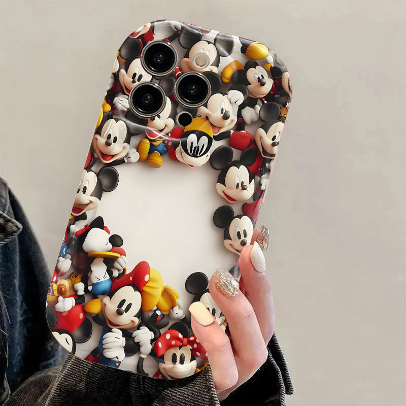 Authorized Disney Mickey Mouse - Mickey Fashion Best Protection Cartoon Cover for Apple iPhone 16 Pro Max/ 16 Plus/ 16 Pro/ 16/ 15 Pro Max/ 15 Plus/ 15 Pro/ 15/ 14/ 13 Mini/ 12 Mini Phone Case, Cute Gift Couple Use, Fall Pr