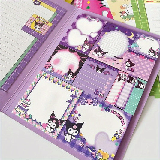 Cute Note Book: Kawaii Sanrio Hello Kitty Convenience Book with Mymelody Kuromi Cinnamoroll Paste Notepad Office Stationery
